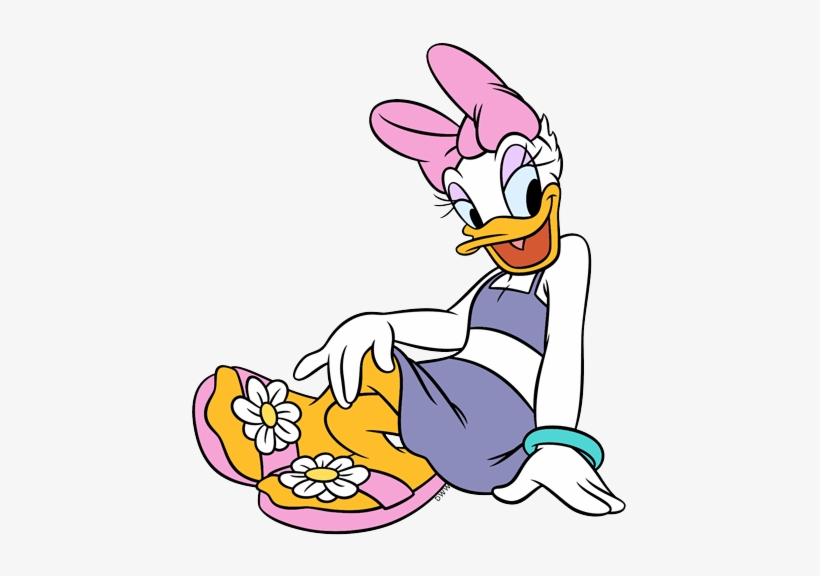 Jpg Freeuse Library Clip Art Disney Galore Butterflies - Daisy Duck On The Beach, transparent png download