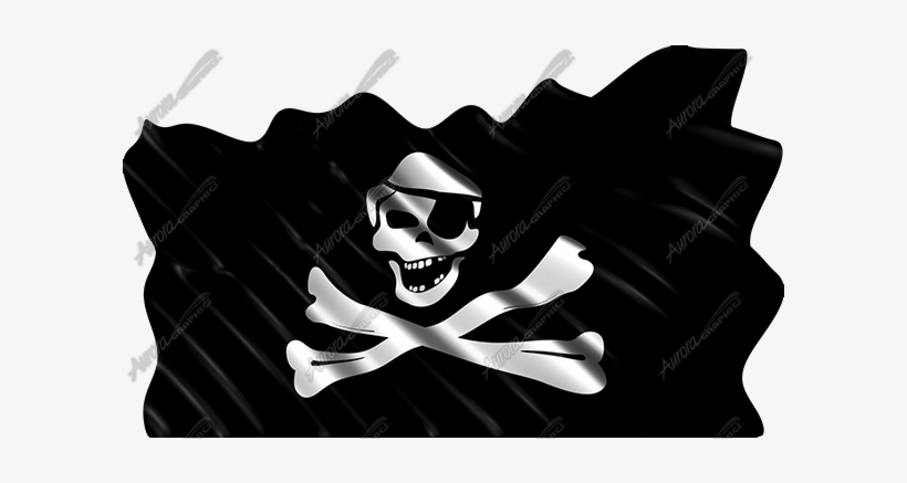 Waving Pirate Flag Eyepatch - Jolly Roger, transparent png download