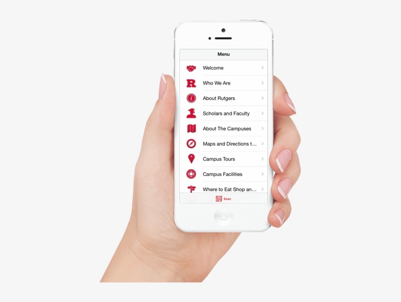 Hand Holding Visit Rutgers App - Ola App Emergency Button, transparent png download