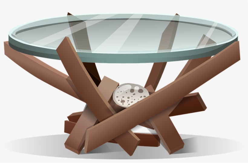 Modern Table - Glass Table Clipart Png, transparent png download