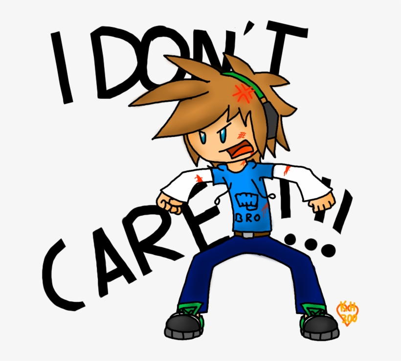 Happy Wheels Pewds Doesn't Care Image Gallery For - Cartoon, transparent png download