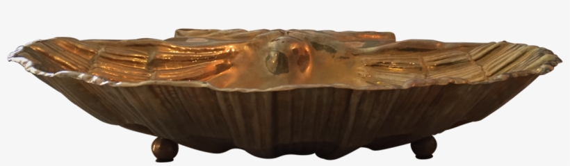 Vintage Brass Clam Shell Bowl - Brass, transparent png download