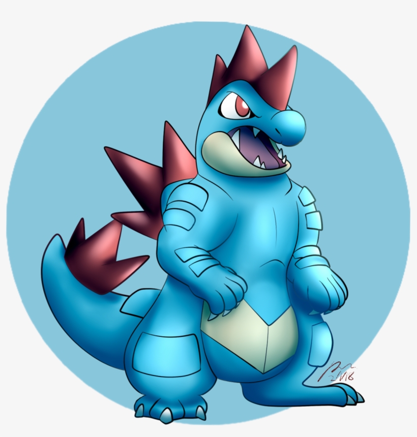 Pokemon Feraligatr Shiny Pokemon Shiny Feraligatr Living - Cartoon, transparent png download