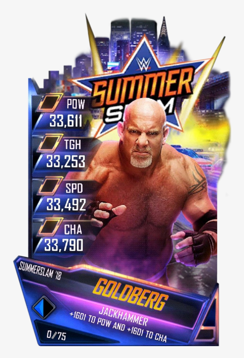 Goldberg S4 21 Summerslam18 - Wwe Supercard Summerslam 18, transparent png download