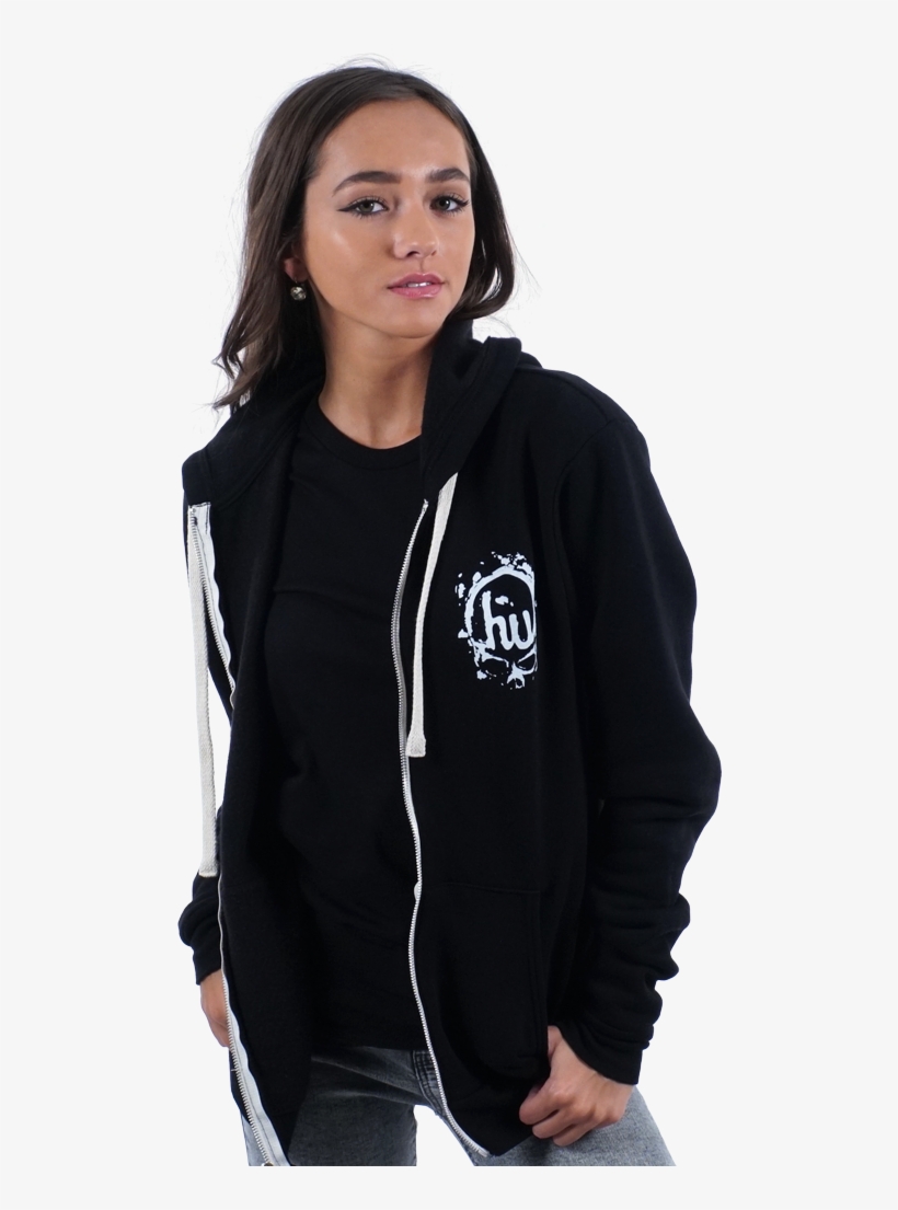 The Backbone Print Zipper Hoodie - Color, transparent png download