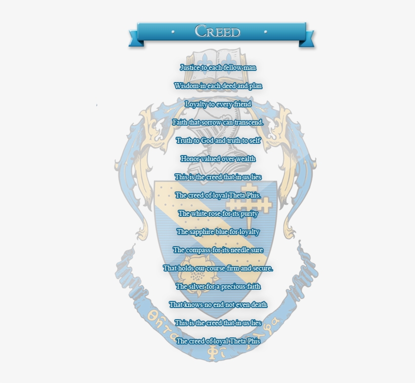 The Creed Of Theta Phi Alpha - Theta Phi Alpha Crest, transparent png download