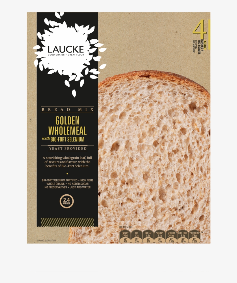 Bio-fort Golden Wholemeal Bread Mix - Laucke Pizza And Focaccia Mix, transparent png download