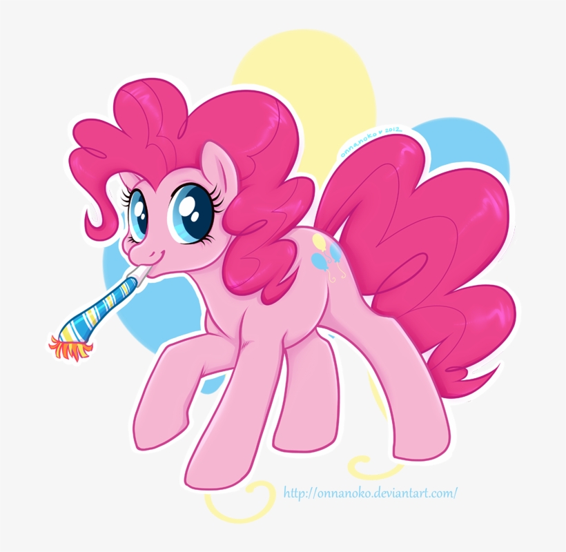 Onnanoko, Party Blower, Pinkie Pie, Safe, Solo - Pinkie Pie, transparent png download