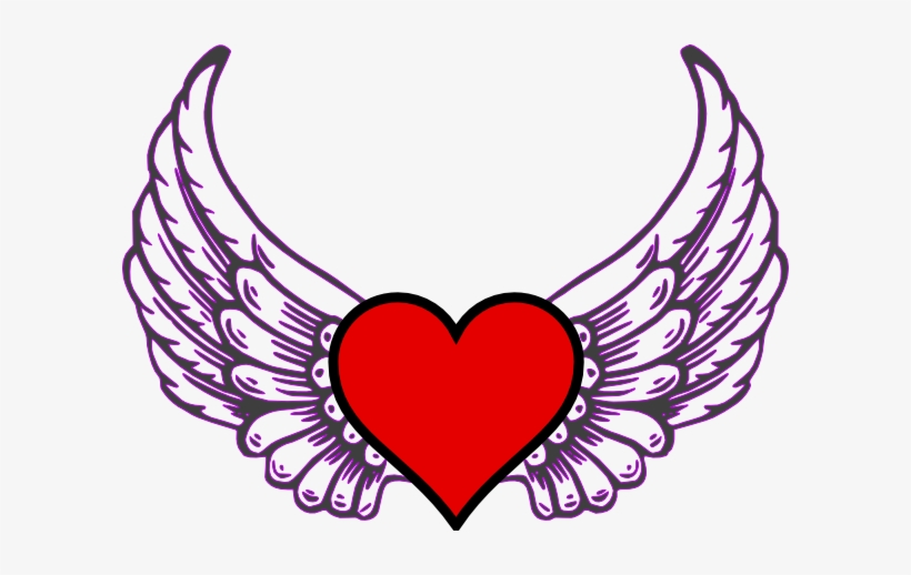 Clip Art Transparent Download Wing Clip Art At Clker - Heart With Wings Clip Art, transparent png download