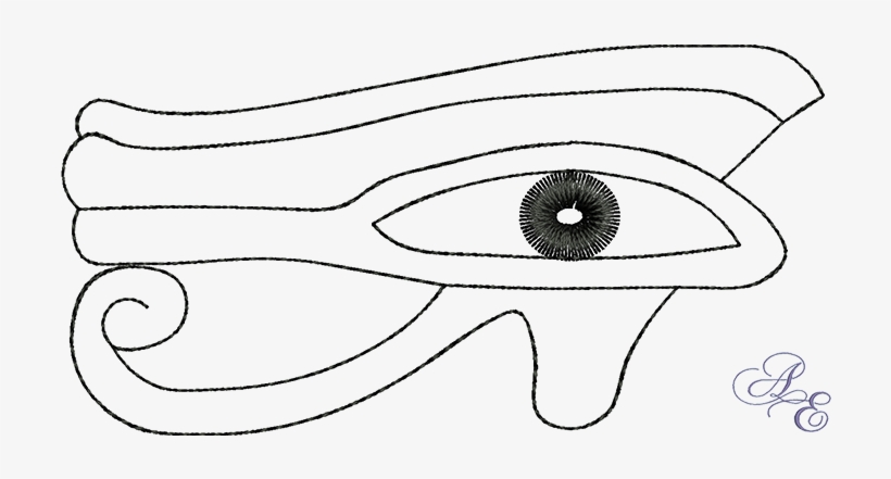 Eye Of Horus Outline - Drawing, transparent png download