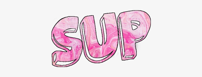 Pretty Mine Boho Pink Banner Pastel Modern Transparent - Sup In Bubble Letters, transparent png download