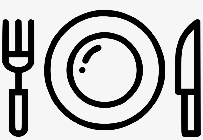 Dinner Plate Fork Knife Restaurant Breakfast Eat Comments - Breakfast Icon, transparent png download