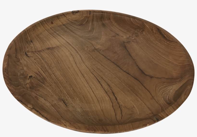 Teak Dinner Plate - Wood Plate Png, transparent png download