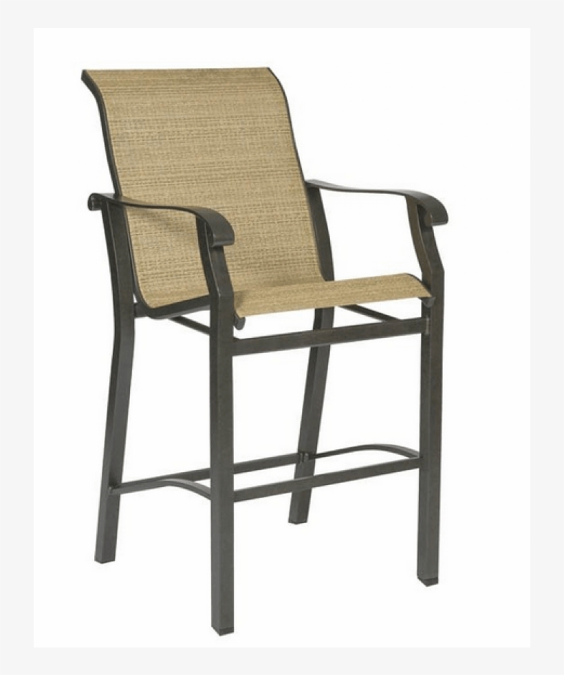 Woodard Cortland Aluminum Sling Stationary Barstool - Woodard Cortland Sling Outdoor Bar Stool, Textured, transparent png download