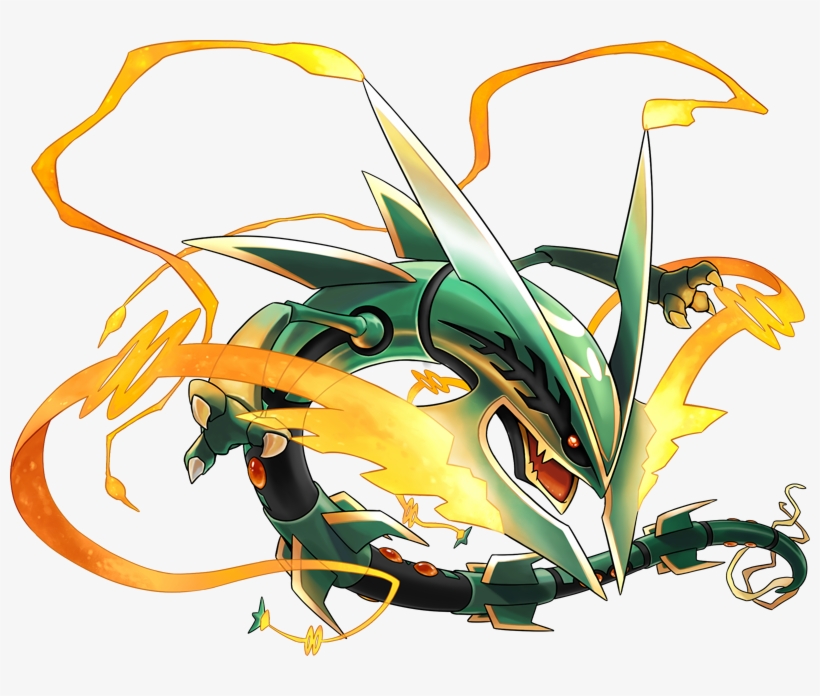 Pokemon Mega-rayquaza Is A Fictional Character Of Humans - Rayquaza Sun And Moon, transparent png download