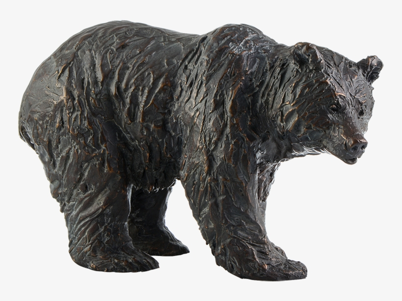 Bronze Sculpture Standing Bear - Grizzly Bear, transparent png download