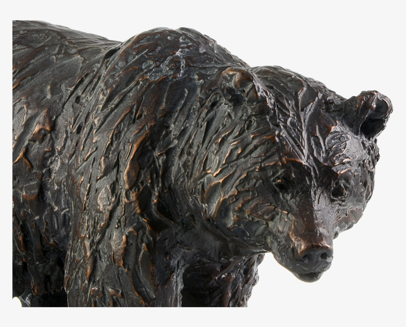 Bronze Sculpture Standing Bear - Bear, transparent png download