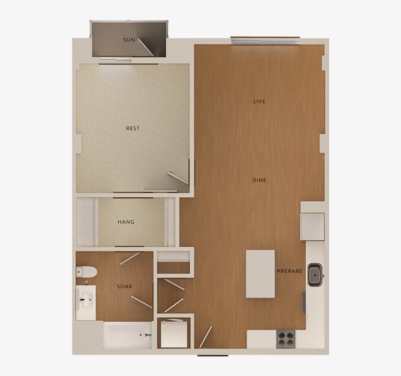 Suite A Floorplan - Floor Plan, transparent png download