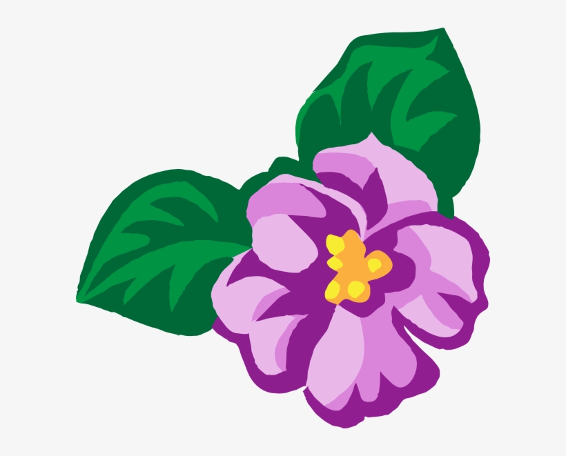 African Violet Light Clip Art At Clker - Violet Flower Clip Art, transparent png download