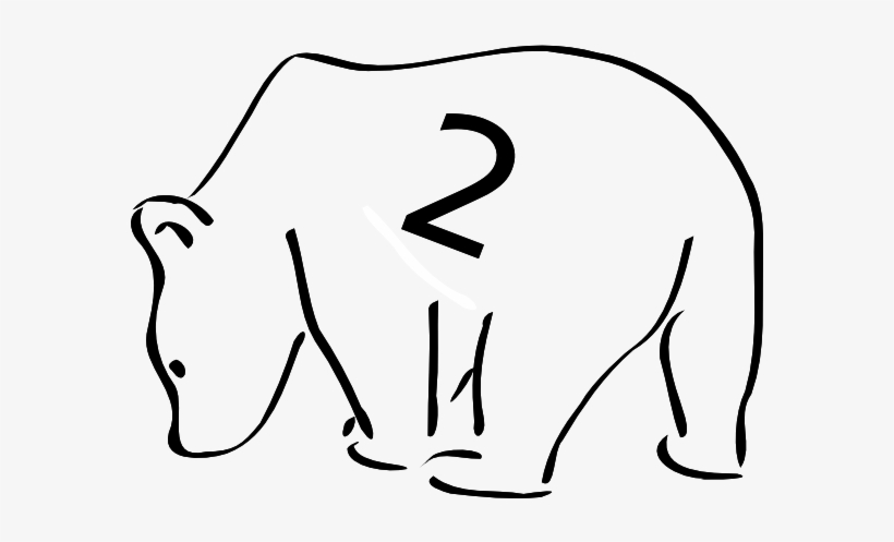 Clipart Info - Black And White Polar Bear, transparent png download