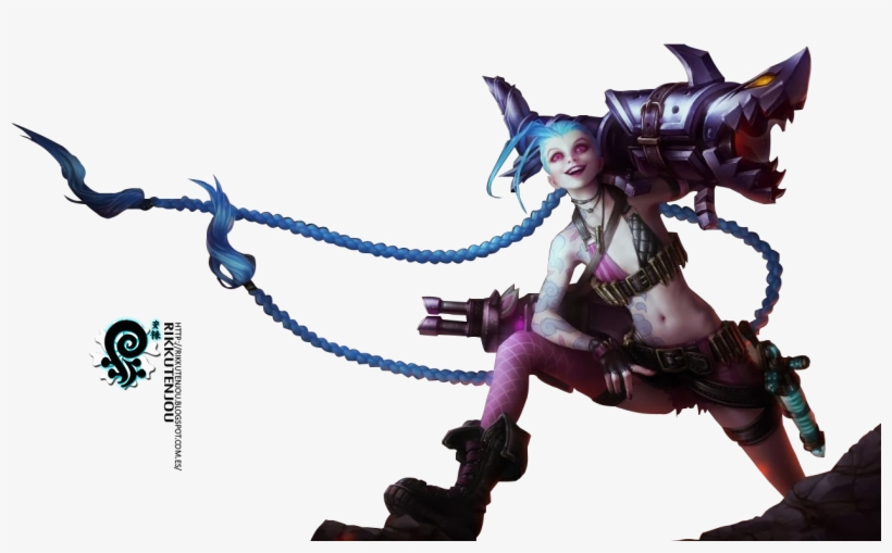 Jinx League Of Legends Render By Rikkutenjouss-d6o2c2w - Jinx League Of Legends Png, transparent png download