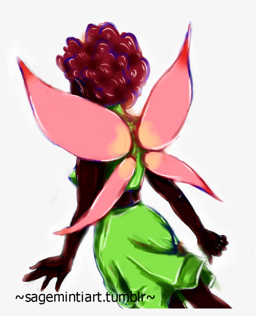 Finished Coloring In A Sketch Of A Fairy - Illustration, transparent png download