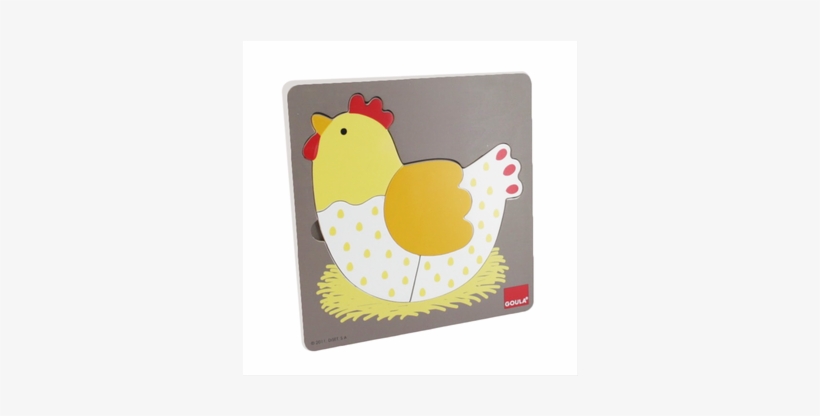 Puzzle 3 Levels Hen - Goula 3 Levels Chicken Wooden Puzzle (6 Pieces), transparent png download