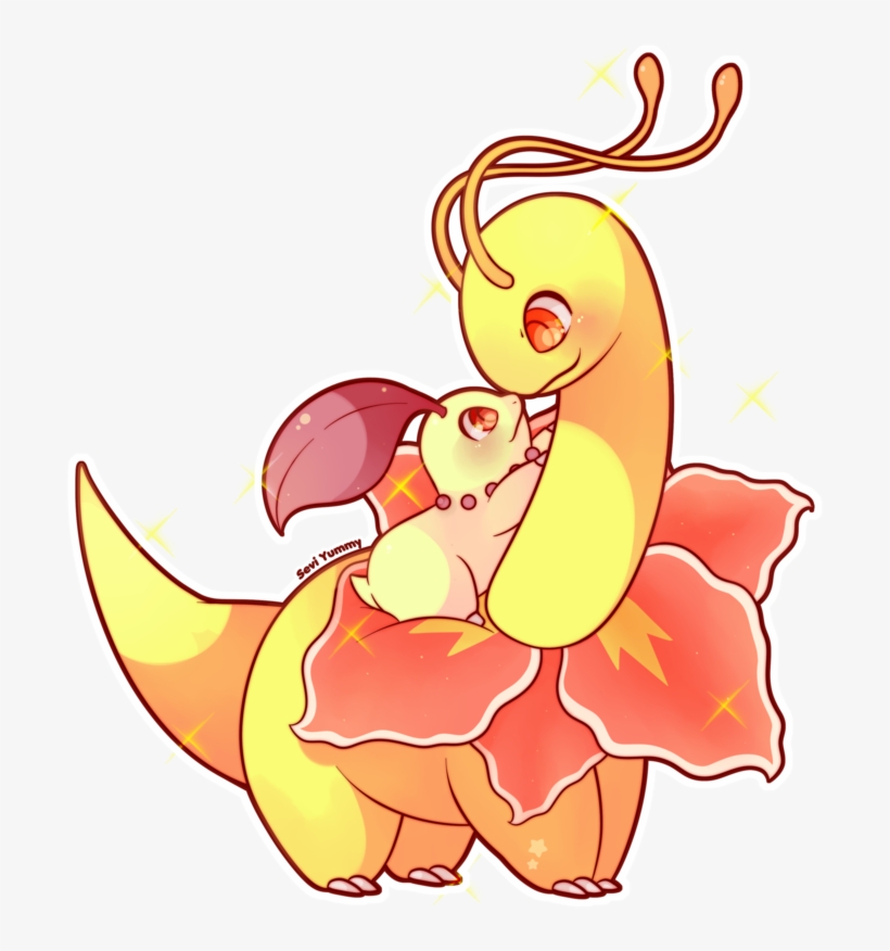 Shiny Chikorita & Meganium I Just Love To Draw'em Do - Meganium Shiny Chikorita, transparent png download