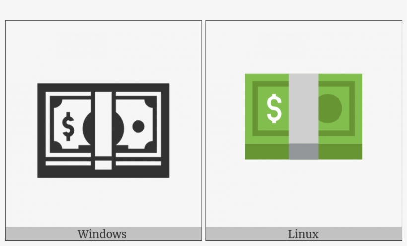 Banknote With Dollar Sign On Various Operating Systems - Number, transparent png download