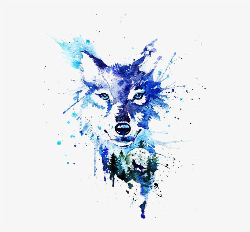 Events - Wolf Watercolour, transparent png download