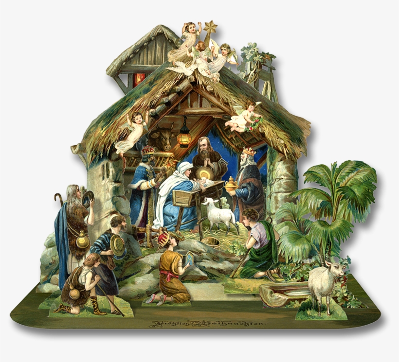 Image Black And White Download And Use Png Free Icons - Nativity Pop Up Card, transparent png download