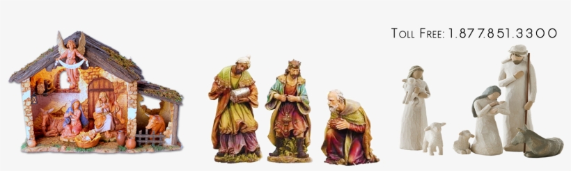 Nativity Set Store - Roman Fontanini 6-pc. Nativity With Lighted Stable, transparent png download