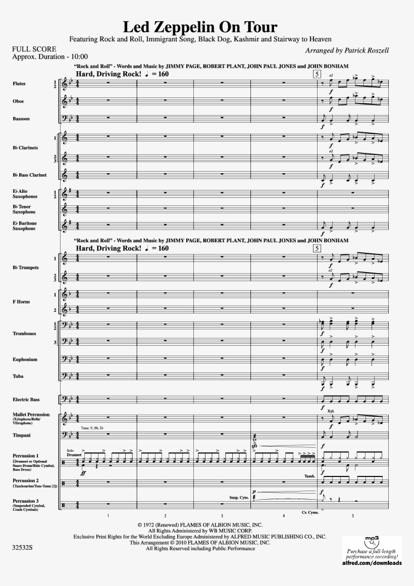 Led Zeppelin On Tour Thumbnail - Led Zeppelin On Tour Trombone, transparent png download