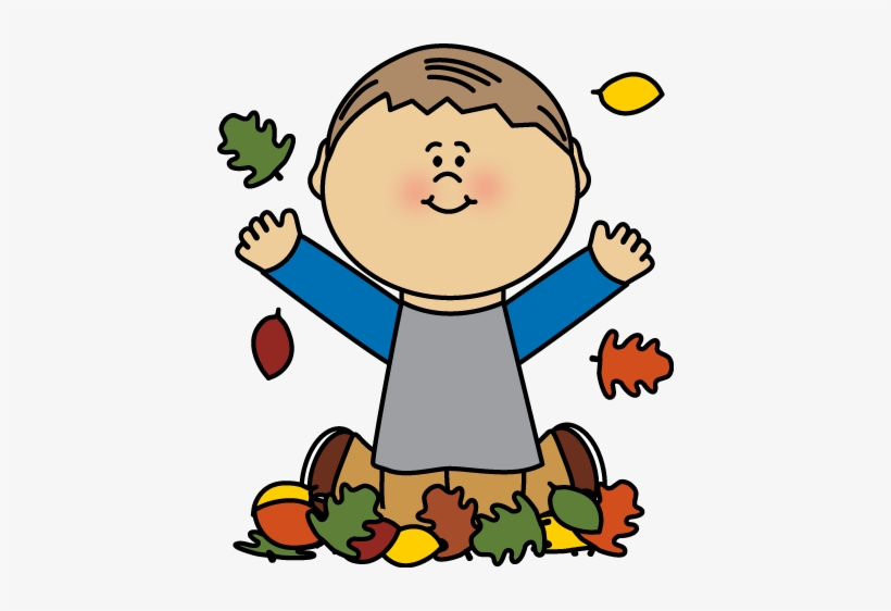 Playing In Leaves Clipart, transparent png download