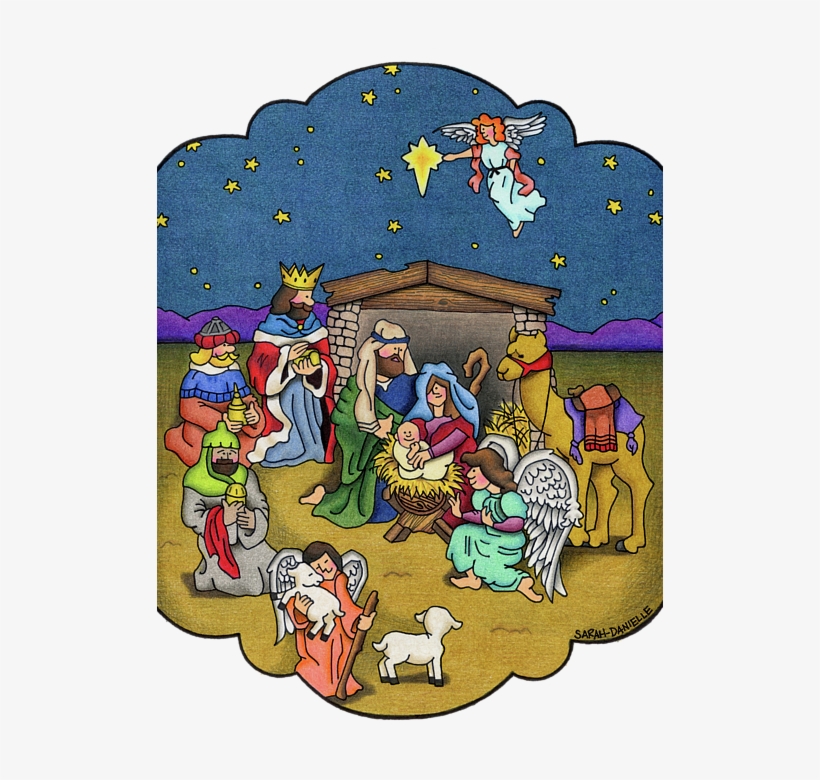 Click And Drag To Re-position The Image, If Desired - Drawing On Christmas Scene, transparent png download