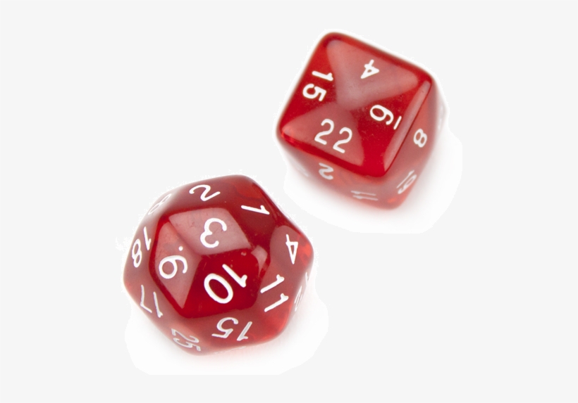 Set Of 24 And 30 Sided Translucent Red Polyhedral Dice - 24 Sided Die, transparent png download