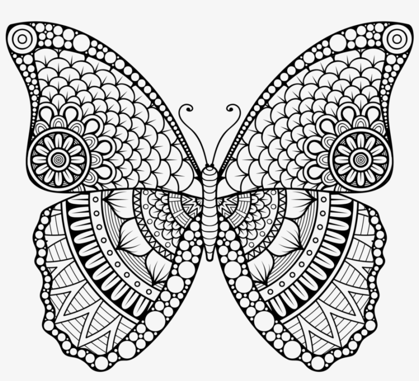 Things You Can Do With Your Coloring Book Pages - Mandalas En Forma De Mariposas, transparent png download