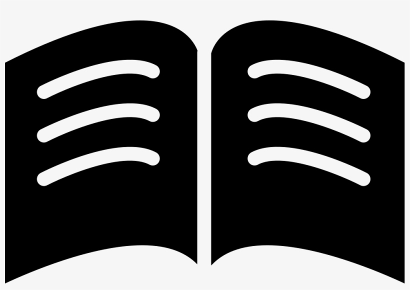 Book Of Black Pages With White Text Lines Opened In - Tan, transparent png download