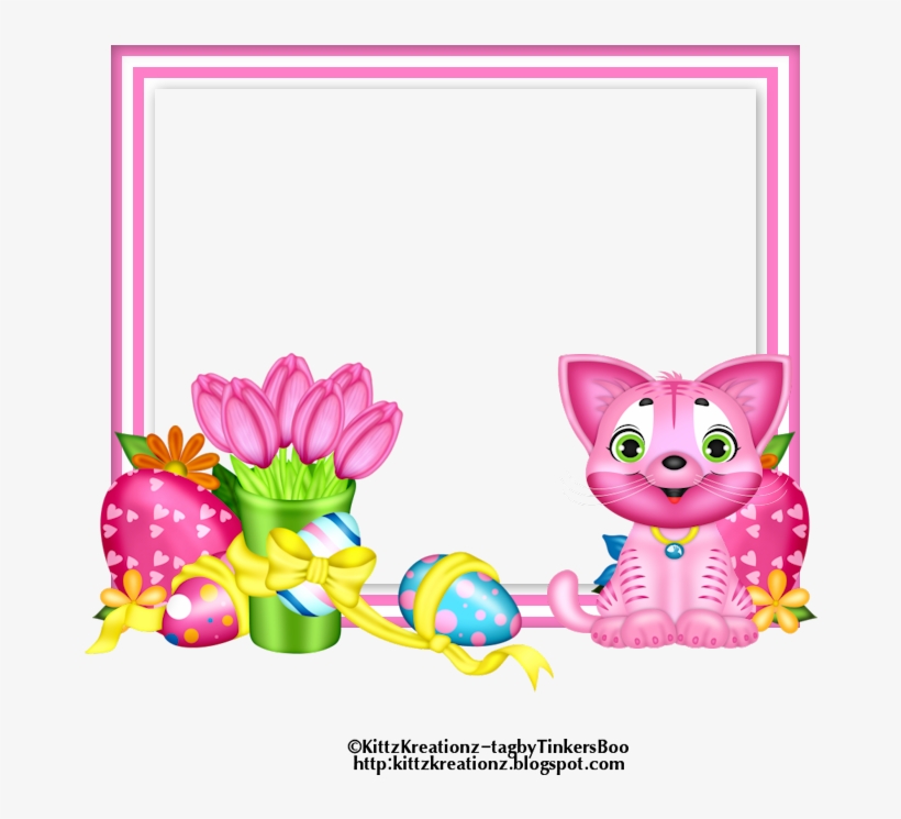 Pink Easter Frame Cluster, transparent png download