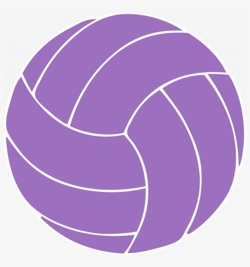 Love Purple Cliparts - Volleyball Clipart Black, transparent png download