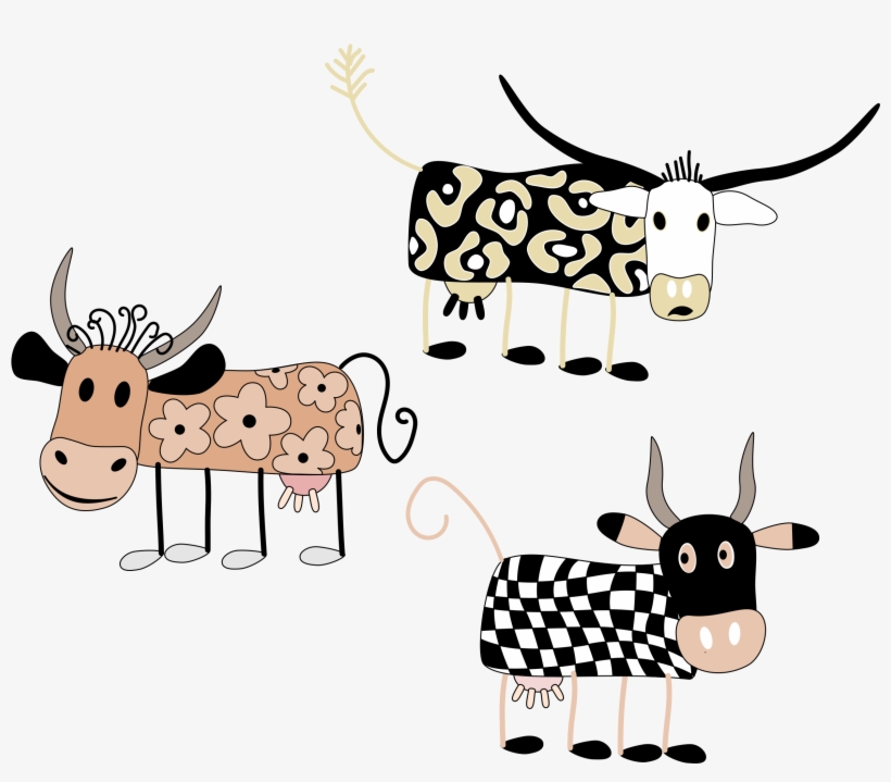 Cuz We're Really All The Same - Custom Cartoon Cow Shower Curtain, transparent png download