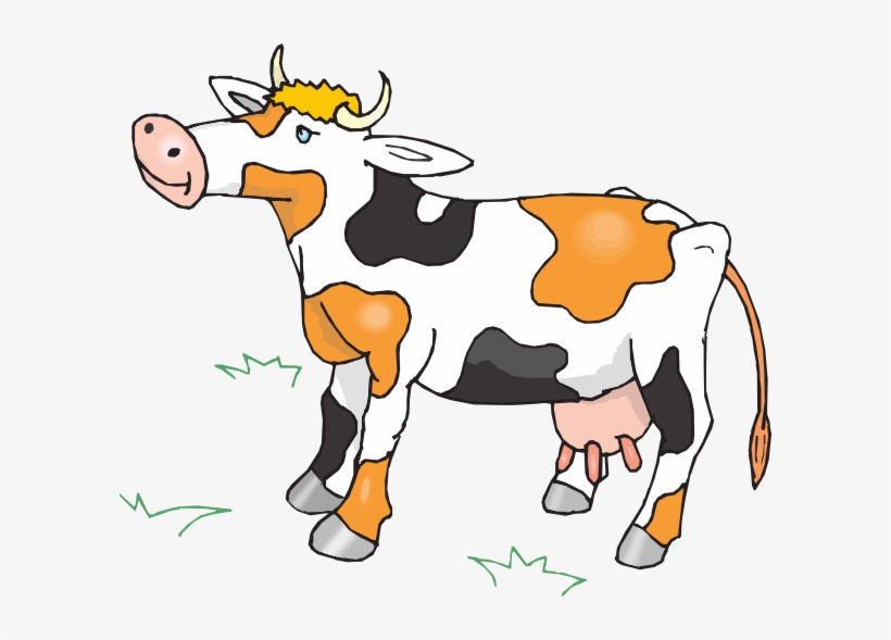 How To Set Use Black White And Orange Cow Svg Vector, transparent png download