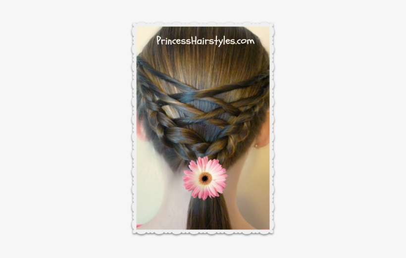 Woven Twist Ponytail Tutorial - Hairstyle, transparent png download