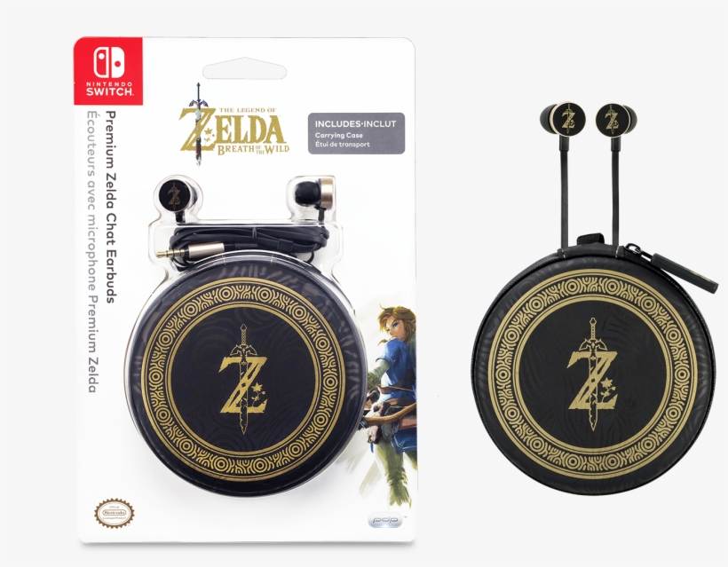 Pdp Nintendo Switch Premium Zelda Breath Of The Wild - Premium Zelda Chat Earbuds, transparent png download