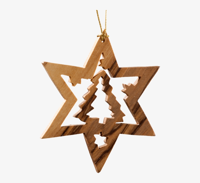 Star With Christmas Tree, Olive Wood - Rothenburg Ob Der Tauber, transparent png download