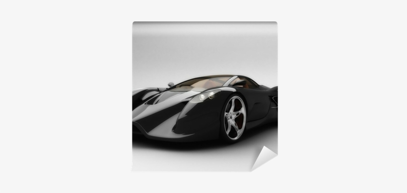 Super Black Sport Car Front View Wall Mural • Pixers® - Triplewax Dps002 Shampoing Carrosserie, transparent png download