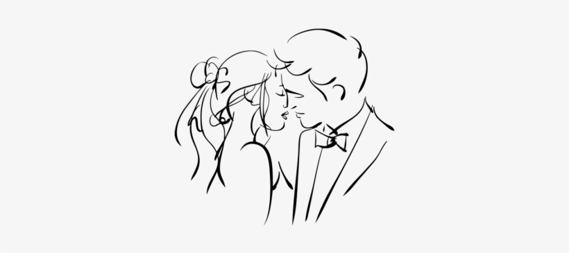 Color De La Superficie - Silueta De Novios Besandose, transparent png download