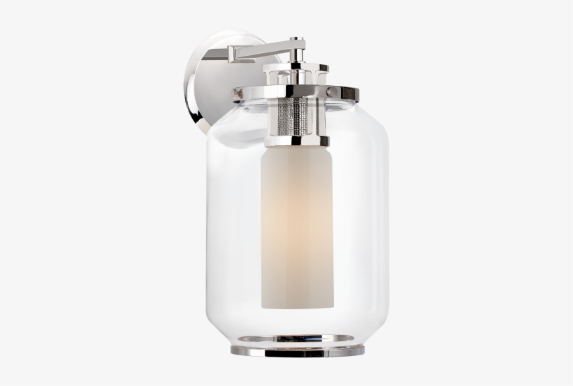Upton Large Sconce In Polished Nickel With Clear And - Visual Comfort-upton Large Sconce In Polished Nickel, transparent png download