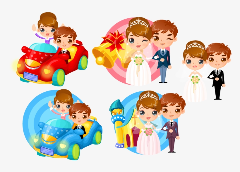 Novios-5 Photo By Lizbet85 - Cartoon-braut-u. Bräutigam-hochzeit Danken Ihnen Karte, transparent png download