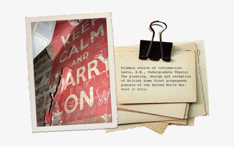 History - Keep Calm And Carry On 1939, transparent png download